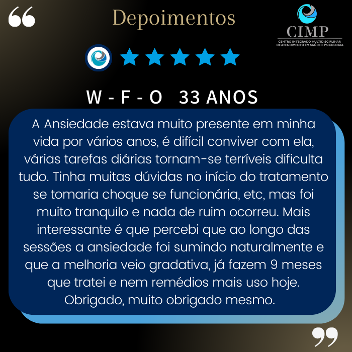 Depoimentos sobre o tratamento com eletroestimulação elétrica transcraniana 