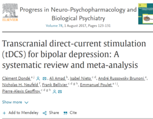 Estimulação transcraniana por corrente contínua (tDCS) para depressão bipolar